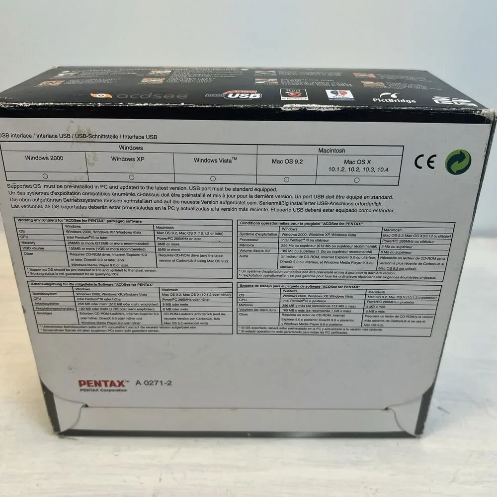 Pentax Optio S10 10MP Digital Camera – Complete in Box